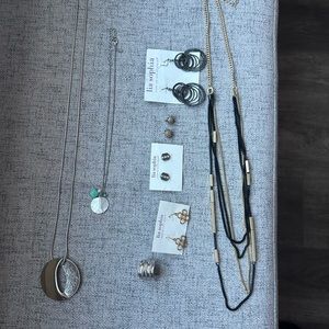 Lia Sophia Jewelry Brand New never worn / 3 Necklaces, 4 Earrings and 1 Ring